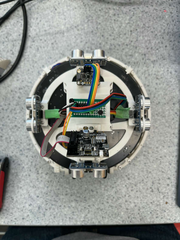 Ultrasonic configuration on Team Athena's robot